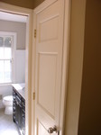 view of Master Bath and small closet from new hallway